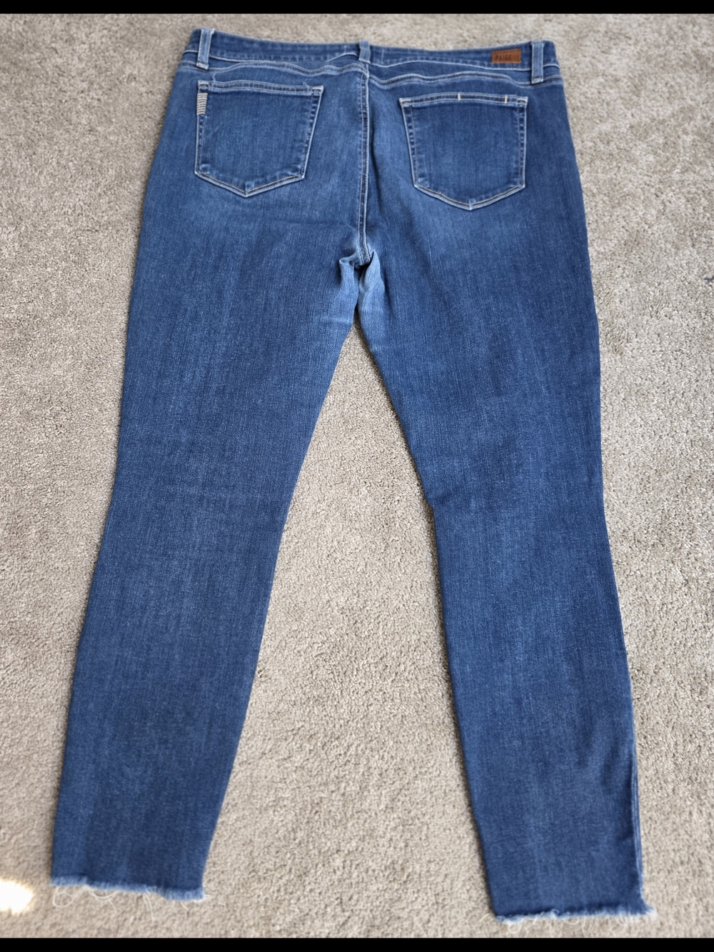 PAIGE Verdugo Ankle Distressed Skinny Jeans - Size 34 - Picture 5 of 12